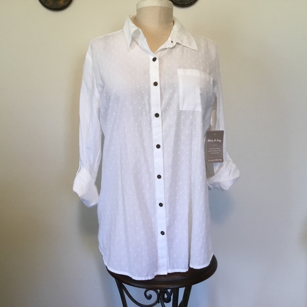 White Stag NWT white cotton shirt